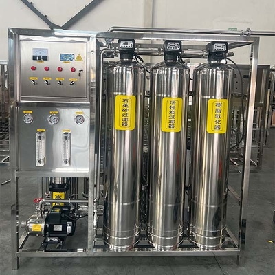 0.25T এক-স্তরের স্টেইনলেস স্টীল দক্ষ বিপরীত অস্মোসিস সরঞ্জাম তিন ট্যাংক
