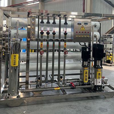 ডাবল স্টেজ ভিডিও আউটগোয়িং-ইনসপেকশন সরবরাহ করা হয়েছে 4 টন বিপরীত অস্মোসিস জল নিষ্কাশন মেশিন