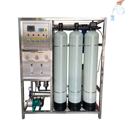 500LPH বিপরীত অস্মোসিস বিশুদ্ধকরণ পানীয় জল ফিল্টার প্রসাধনী কারখানা রো সিস্টেম দুই পর্যায়ের জল চিকিত্সা মেশিন