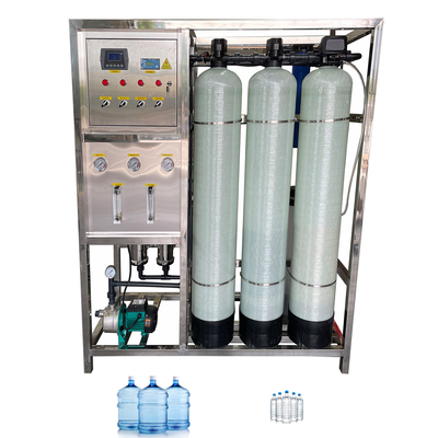 500LPH বিপরীত অস্মোসিস বিশুদ্ধকরণ পানীয় জল ফিল্টার প্রসাধনী কারখানা রো সিস্টেম দুই পর্যায়ের জল চিকিত্সা মেশিন